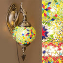 ウォールランプ エキゾチック 雰囲気 インテリア 照明 壁面 壁掛け モザイクガラス モザイクタイル ウォールトライト led対応 モダン クラシック レトロ 【納期C】【akz-b001】