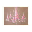 シャンデリア ピンク 照明 LED電球対応 6灯 おしゃれ かわいい ガーリー 姫系 プリンセス 子供部屋 女の子 シーリング ゴージャス 豪華 【納期C】【akz-bessi-p6d-pink】