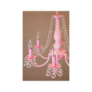 シャンデリア ピンク 照明 LED電球対応 6灯 おしゃれ かわいい ガーリー 姫系 プリンセス 子供部屋 女の子 シーリング ゴージャス 豪華 【納期C】【akz-bessi-p6d-pink】