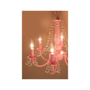 シャンデリア ピンク 照明 LED電球対応 6灯 おしゃれ かわいい ガーリー 姫系 プリンセス 子供部屋 女の子 シーリング ゴージャス 豪華 【納期C】【akz-bessi-p6d-pink】