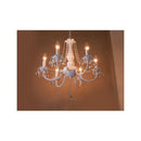 シャンデリア ホワイト 白 照明 LED電球対応 6灯 おしゃれ かわいい ガーリー 姫系 フェミニン 女子 シーリング ライト 天井 ゴージャス 【納期C】【akz-bessi-p6d-white】