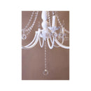 シャンデリア ホワイト 白 照明 LED電球対応 8灯 おしゃれ かわいい ガーリー 姫系 フェミニン シーリング ライト 天井 ゴージャス 豪華 【納期C】【akz-bessi-p8d-white】