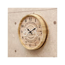 掛け時計 壁掛時計 ウォールクロック アナログ 円形 丸型 おしゃれ ビール BEER 樽 モチーフ デザイン 木製 秒針なし カジュアル 壁掛け 【納期C】【akz-btwc19001】