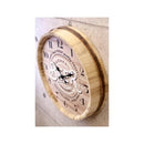 掛け時計 壁掛時計 ウォールクロック アナログ 円形 丸型 おしゃれ ビール BEER 樽 モチーフ デザイン 木製 秒針なし カジュアル 壁掛け 【納期C】【akz-btwc19001】