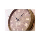 壁掛け時計 ウォールクロック アナログ 円 丸 おしゃれ インテリア ウイスキー 樽 モチーフ デザイン 木製 秒針無し アメリカ カジュアル 【納期C】【akz-btwc19002】