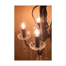 シャンデリア 5灯 led対応 おしゃれ レトロ 北欧 アンティーク調 シンプル 天井 吊下げ 照明 クラシック ヨーロピアン ホワイト 白 ブラック 黒 電気 マット調 【納期C】【akz-butter】