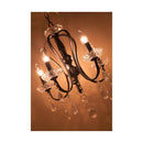 シャンデリア 5灯 led対応 おしゃれ レトロ 北欧 アンティーク調 シンプル 天井 吊下げ 照明 クラシック ヨーロピアン ホワイト 白 ブラック 黒 電気 マット調 【納期C】【akz-butter】