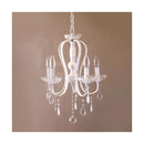 シャンデリア 5灯 led対応 おしゃれ レトロ 北欧 アンティーク調 シンプル 天井 吊下げ 照明 クラシック ヨーロピアン ホワイト 白 ブラック 黒 電気 マット調 【納期C】【akz-butter】