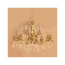 シャンデリア ゴールド 金色 照明 LED電球対応 8灯 煌びやか おしゃれ シーリング ライト 天井 ゴージャス 豪華 上品 重厚感 アンティーク 【納期C】【akz-fiona-p8d】