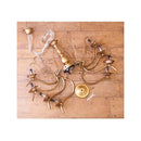 シャンデリア ゴールド 金色 照明 LED電球対応 8灯 煌びやか おしゃれ シーリング ライト 天井 ゴージャス 豪華 上品 重厚感 アンティーク 【納期C】【akz-fiona-p8d】