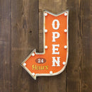 看板 インテリア 照明 LED ライト サイン 矢印 OPEN オープン 店舗 ショップ 看板灯 おしゃれ オブジェ 室内 屋内 電池式 壁掛け アメリカ 【納期C】【akz-gb22305gak】