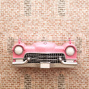 ウォールシェルフ 壁面 ラック 飾り棚 車 デザイン おもしろ インテリア ガラス コレクションラック ピンク かわいい おしゃれ 子供部屋 【納期C】【akz-gk065】