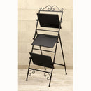 看板 置き型 黒板 スタンド ラック メニュー板 店頭 エントランス 玄関 入り口 ガーデニング 店舗 カフェ レストラン アイアン 自立式 【納期C】【akz-hq5193】