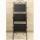 看板 置き型 黒板 スタンド ラック メニュー板 店頭 エントランス 玄関 入り口 ガーデニング 店舗 カフェ レストラン アイアン 自立式 【納期C】【akz-hq5193】