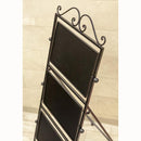 看板 置き型 黒板 スタンド ラック メニュー板 店頭 エントランス 玄関 入り口 ガーデニング 店舗 カフェ レストラン アイアン 自立式 【納期C】【akz-hq5193】