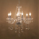 シャンデリア おしゃれ ゴージャス エレガント 6灯 豪華 高級感 ゴールド 金色 クリア クリスタル ガーリー ヨーロピアン 吊り下げ 照明 ペンダントライト 【納期C】【akz-hq9018】