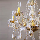 シャンデリア おしゃれ モダン デザイン ゴージャス エレガント 6灯 豪華 高級感 ゴールド 金色 クリア クリスタル ガーリー 天井 吊下照明 ペンダントライト 【納期C】【akz-hq9072】