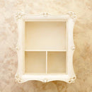ウォールキャビネット ロココ調 壁掛け 棚 ラック オープンラック 壁収納 収納棚 ヨーロピアン 北欧 装飾 おしゃれ レトロ ガーリー ホワイト 白 ゴールド 【納期C】【akz-kbl129】