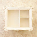 ウォールキャビネット ロココ調 壁掛け 棚 ラック オープンラック 壁収納 収納棚 ヨーロピアン 北欧 装飾 おしゃれ レトロ ガーリー ホワイト 白 ゴールド 【納期C】【akz-kbl129】