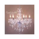 シャンデリア 6灯 シーリング ライト 照明 アンティーク モダン おしゃれ フェミニン 姫系 ペンダントランプ 天井照明 吊り下げ 吊下げ 【納期C】【akz-lacia-p6d-cl】