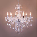 シャンデリア 6灯 シーリング ライト 照明 アンティーク モダン おしゃれ フェミニン 姫系 ペンダントランプ 天井照明 吊り下げ 吊下げ 【納期C】【akz-lacia-p6d-cl】