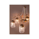 シャンデリア 照明 LED電球対応 6灯 おしゃれ シーリング ライト 天井 スタイリッシュ ゴージャス 豪華 重厚感 アンティーク調 レトロ風 【納期C】【akz-linda-p6d-gold】