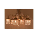 シャンデリア 照明 LED電球対応 6灯 おしゃれ シーリング ライト 天井 スタイリッシュ ゴージャス 豪華 重厚感 アンティーク調 レトロ風 【納期C】【akz-linda-p6d-gold】