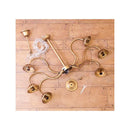 シャンデリア 照明 LED電球対応 6灯 おしゃれ シーリング ライト 天井 スタイリッシュ ゴージャス 豪華 重厚感 アンティーク調 レトロ風 【納期C】【akz-linda-p6d-gold】