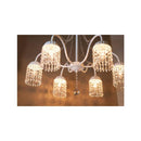 シャンデリア 白 ホワイト 照明 LED電球対応 6灯 おしゃれ シーリング ライト 天井 ゴージャス 豪華 上品 重厚感 アンティーク レトロ 【納期C】【akz-linda-p6d-white】