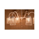 シャンデリア 白 ホワイト 照明 LED電球対応 6灯 おしゃれ シーリング ライト 天井 ゴージャス 豪華 上品 重厚感 アンティーク レトロ 【納期C】【akz-linda-p6d-white】