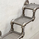 ウォールシェルフ 壁面 壁 シェルフ ラック 配管モチーフ インダストリアル 3段 おしゃれ レトロ 理系 インテリア デザイン 水道管風 ブルックリン テイスト 【納期C】【akz-lja-shelf】