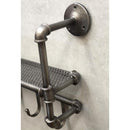 ウォールシェルフ 壁 棚 おしゃれ ブルックリンテイスト ラック 配管モチーフ ヴィンテージ調 インダストリアル インテリア 鉄製 重厚 【納期C】【akz-lja151295a】