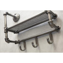 ウォールシェルフ 壁 棚 おしゃれ ブルックリンテイスト ラック 配管モチーフ ヴィンテージ調 インダストリアル インテリア 鉄製 重厚 【納期C】【akz-lja151295a】