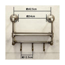 ウォールシェルフ 壁 棚 おしゃれ ブルックリンテイスト ラック 配管モチーフ ヴィンテージ調 インダストリアル インテリア 鉄製 重厚 【納期C】【akz-lja151295a】