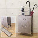 傘立て おしゃれ インダストリアル ブルックリン 4本 収納 鉄製 アンティーク調 傘たて スタイリッシュ 水受け 屋内 アンブレラスタンド 【納期C】【akz-lja23032】