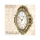 ウォールクロック おしゃれ アンティーク調 北欧 ゴージャス ヨーロピアン デザイン モダン 掛け時計 壁掛け アナログ 無音 静か 連続秒針 【納期C】【akz-ls-8209l-dgold】