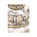 壁時計 壁掛け時計 無音 連続秒針 ウォールクロック 大理石風 マーブル 白 ホワイト 重厚感 円 丸 ヨーロピアン レトロ 歯車 インテリア 【納期C】【akz-ls-b8186-98】