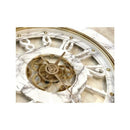 壁時計 壁掛け時計 無音 連続秒針 ウォールクロック 大理石風 マーブル 白 ホワイト 重厚感 円 丸 ヨーロピアン レトロ 歯車 インテリア 【納期C】【akz-ls-b8186-98】