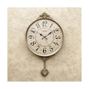 掛け時計 振り子 ビクトリアン調 壁掛時計 ウォールクロック ヨーロピアン アンティーク おしゃれ 無音 連続秒針 イタリア フィレンツェ風 【納期C】【akz-ls-bd8289ny-gd】