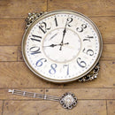 掛け時計 振り子 ビクトリアン調 壁掛時計 ウォールクロック ヨーロピアン アンティーク おしゃれ 無音 連続秒針 イタリア フィレンツェ風 【納期C】【akz-ls-bd8289ny-gd】