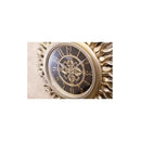 掛け時計 ビクトリアン調 壁掛け ウォールクロック ヨーロピアン アンティーク おしゃれ ゴージャス 高級感 無音 連続秒針 盤面 ゴールド 【納期C】【akz-ls-bq8110ny】