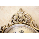 掛け時計 振り子 ビクトリアン調 壁掛時計 ウォールクロック ヨーロピアン レトロ ゴージャス 高級感 無音 連続秒針 イタリアン 円 丸 【納期C】【akz-ls-h500gny】
