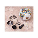 ペンダントライト ガラス ステンドガラス風 北欧 1灯 led電球付き 円形 球体 丸型 カラフル かわいい インテリア 吊下げ照明 ペンダントランプ モザイクタイル 【納期C】【akz-mosaic-17】