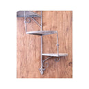 ウォールシェルフ 3段 オープンラック 壁掛け 壁面 取り付け おしゃれ ヨーロピアン 北欧 シンプル クラシック レトロ モダン モチーフ 白 ホワイト グレー 【納期C】【akz-nbc002】