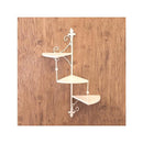 ウォールシェルフ 3段 オープンラック 壁掛け 壁面 取り付け おしゃれ ヨーロピアン 北欧 シンプル クラシック レトロ モダン モチーフ 白 ホワイト グレー 【納期C】【akz-nbc002】