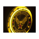 置き時計 おしゃれ インテリア アメリカン アメカジ 雑貨 小物 ネオンサイン風 玄関 寝室 ガレージ エントランス 青 ブルー 黄色 イエロー 【納期C】【akz-nc14at03】