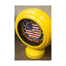 置き時計 おしゃれ インテリア アメリカン アメカジ 雑貨 小物 ネオンサイン風 玄関 寝室 星条旗 アメリカ 国旗 黄色 イエロー 丸型 【納期C】【akz-nc14at04】