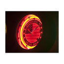 置き時計 おしゃれ インテリア アメリカン アメカジ 雑貨 小物 ネオンサイン風 玄関 寝室 星条旗 アメリカ 国旗 黄色 イエロー 丸型 【納期C】【akz-nc14at04】