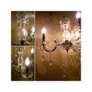 シャンデリア led おしゃれ モダン 3灯 豪華 照明 電球 天井 吊下げ ゴージャス 高級感 アンティーク調 姫系 軽量 軽い クリスタル ガラス 【納期C】【akz-p-7356-3cl】