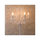 フロアランプ 5灯 置き型 照明 電気 インテリア ゴージャス ホワイト 白 姫系 フロアーランプ フロアーライト ヨーロピアン クラシック 【納期C】【akz-pida-f5d-tida】